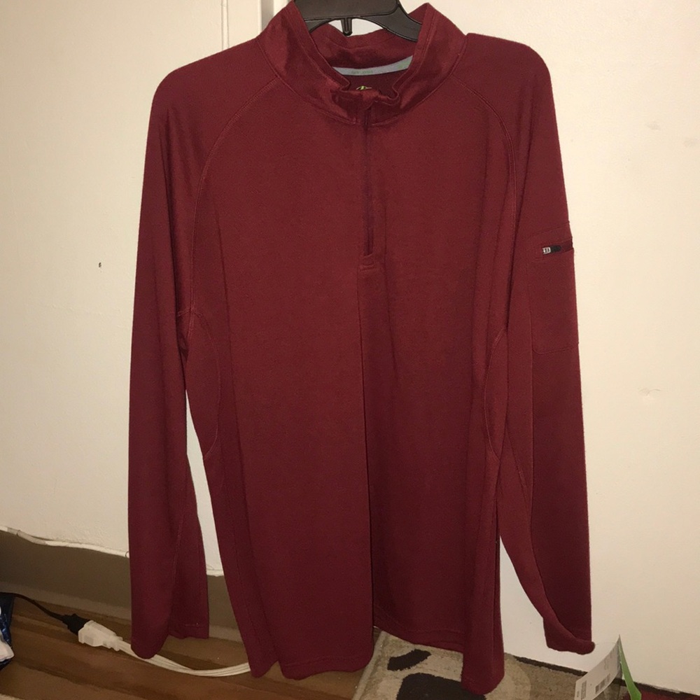 x-large color red, teal& mermaid 1//4 zip